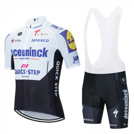 Set Fietsshirt + Korte Koersbroek 2020 Deceuninck-Quick-Step N004